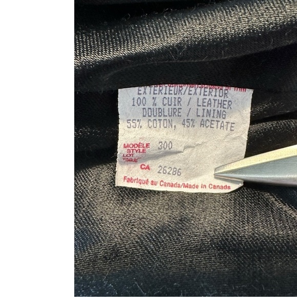 BFC Montreal Canada Vintage Leather Moto Jacket Zip Up Black Jacket - Size Small - Picture 8 of 16